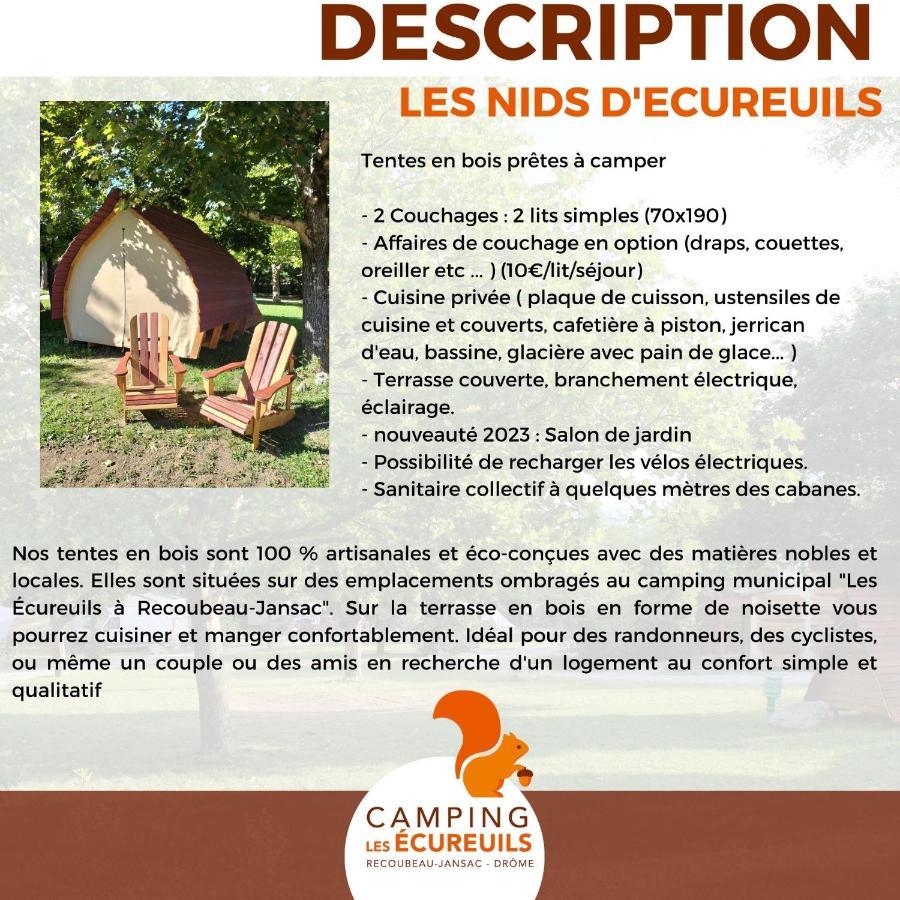 Habitat Createur - Hebergements Insolites Au Camping Municipal "Les Ecureuils" Recoubeau-Jansac Ngoại thất bức ảnh