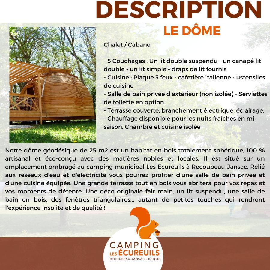 Habitat Createur - Hebergements Insolites Au Camping Municipal "Les Ecureuils" Recoubeau-Jansac Ngoại thất bức ảnh
